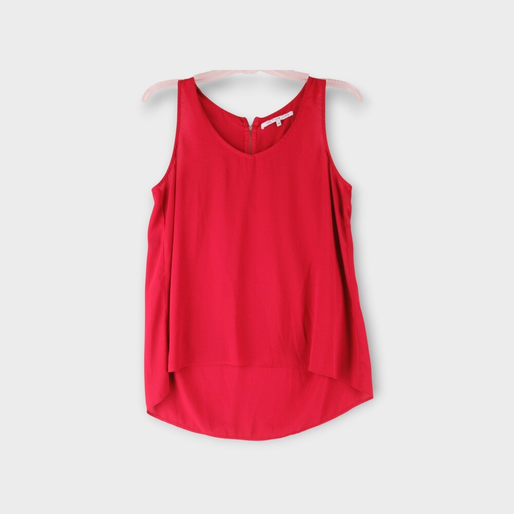 Collective Concepts Red Sleeveless High‑Low Blouse (Style TSU04RD) Size XL